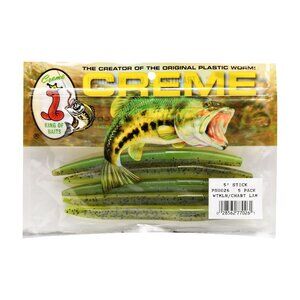 Creme 5" Stick Bait Lure – Watermelon Lam | Soft Plastic Bass Fishing | 5-Pack